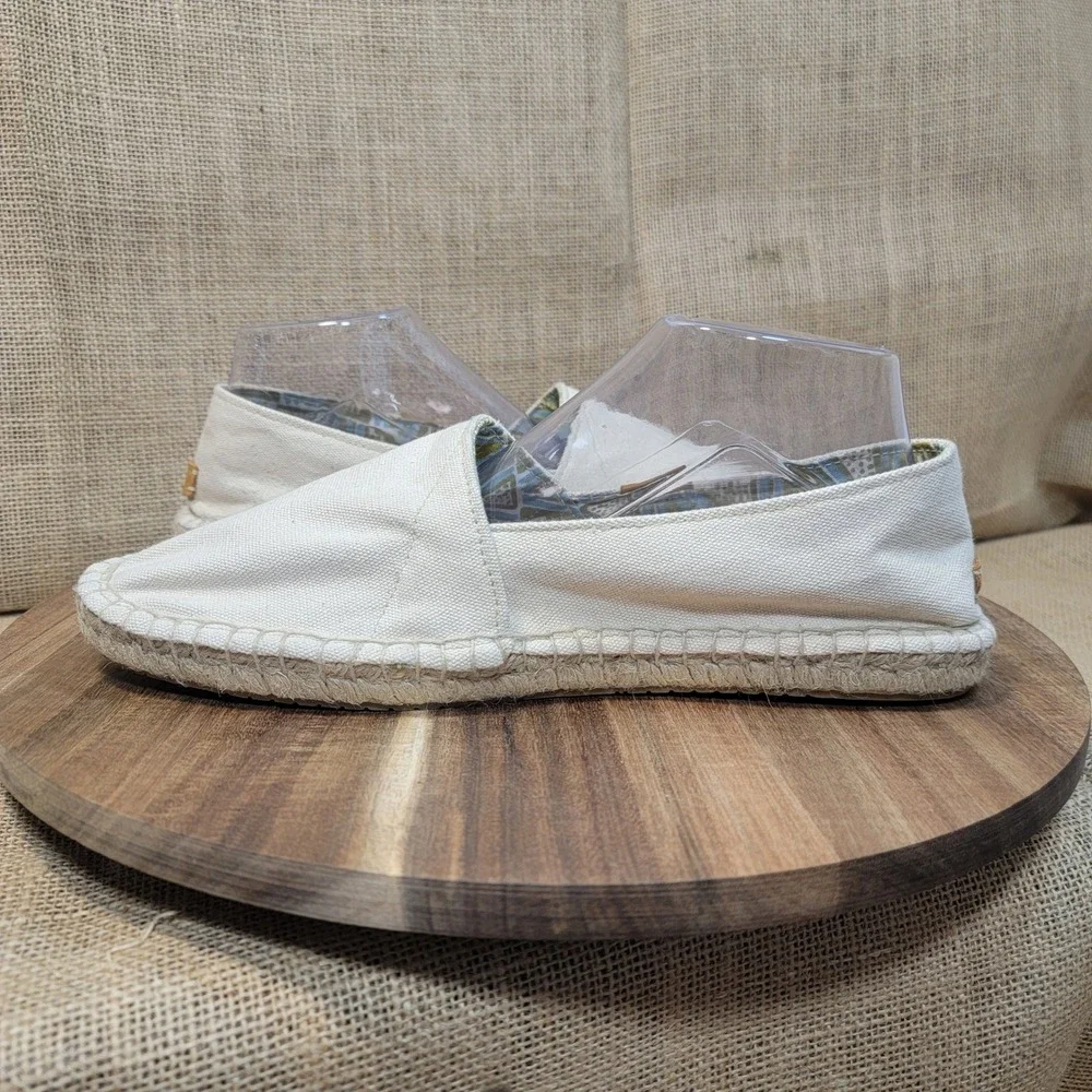 Ubuntu Espadrille Slip On Shoes Handmade in Kenya Beige Beaded Women's Size‎ 9M